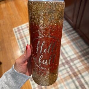 Glittery Red and Gold Tumbler